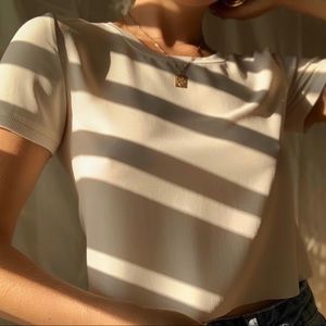 vintage white crop top